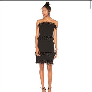 Black feather dress